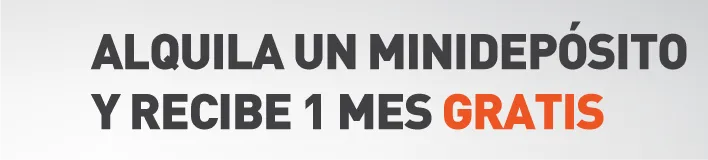 Promoción alquiler de minidepósitos y bodegas un mes gratis